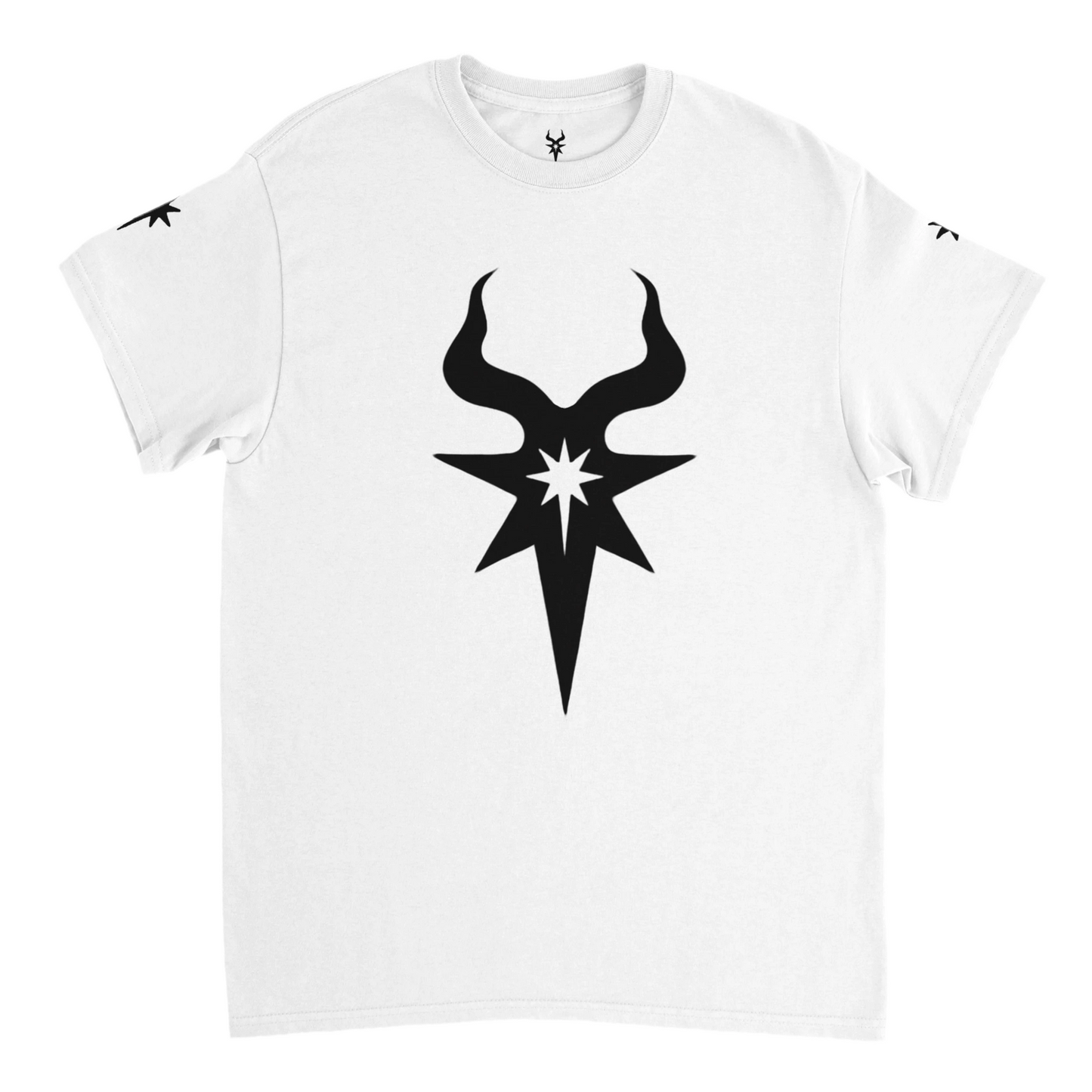 Morningstar | Heavyweight Unisex Crewneck T-shirt | Black front Logo