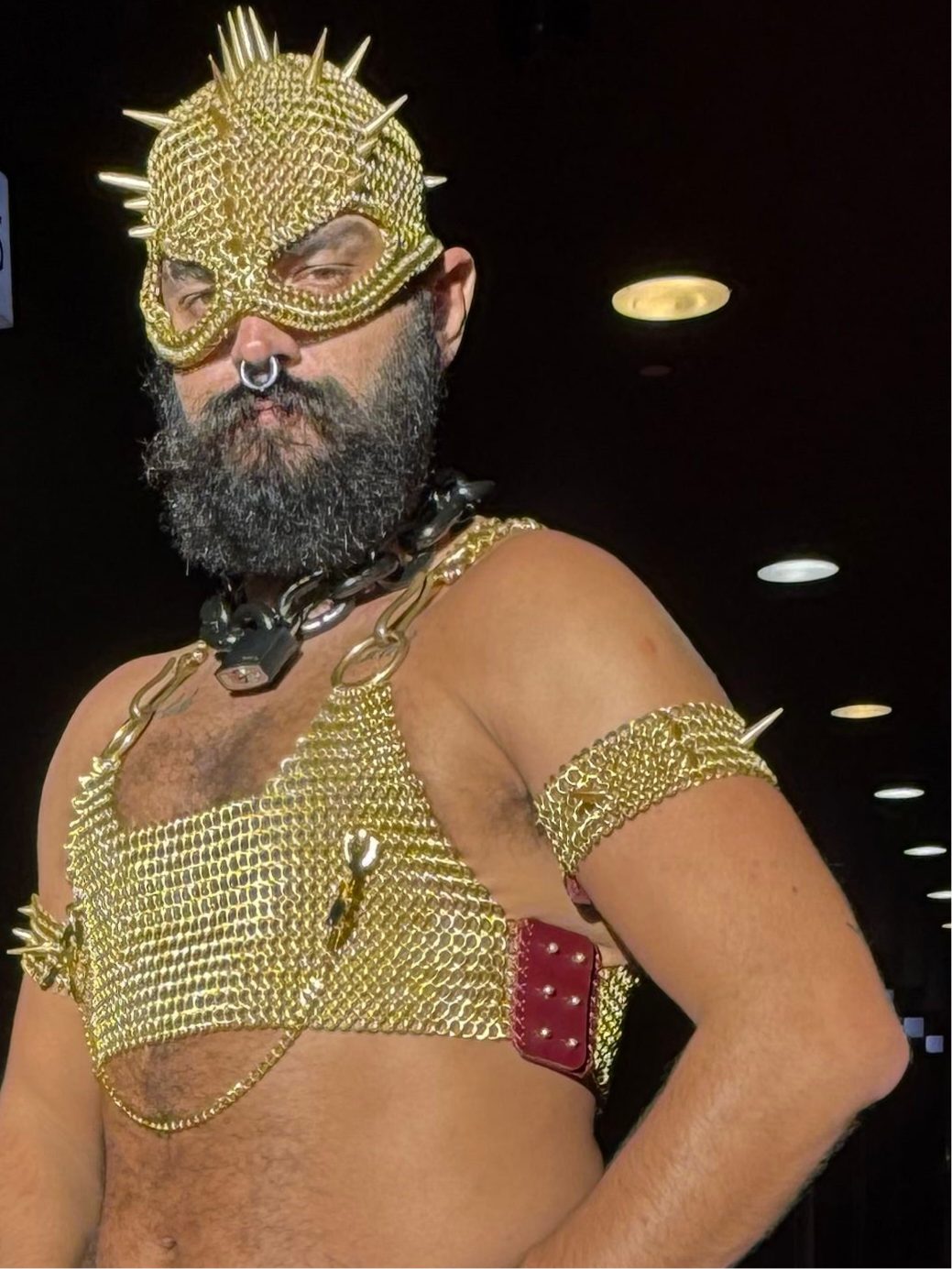 Morningstar | Leather Chainmail Bicep Strap | Pair