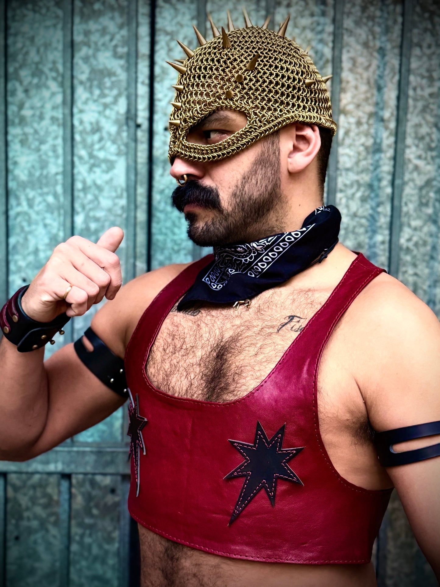 Morningstar | Chainmail Executioner’s Mask | with Spikes