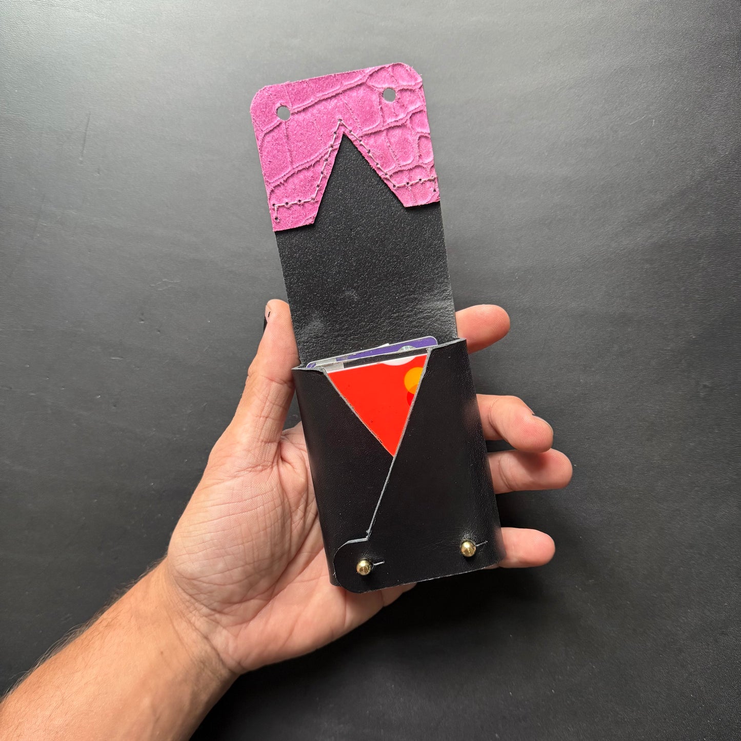 Morningstar | Leather wallet | Dual Textured Leather stitched details