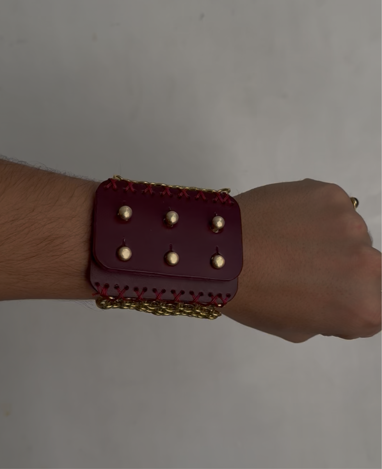 Morningstar | Leather Chainmail Cuff | Pair