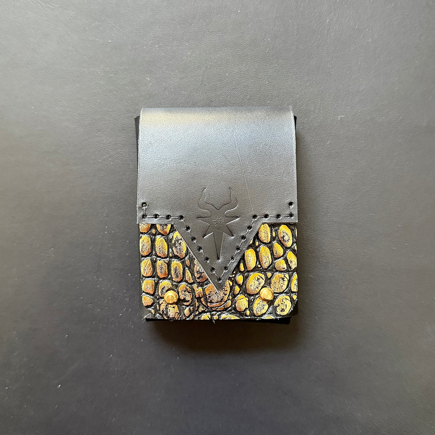 Morningstar | Leather wallet | Dual Textured Leather stitched details