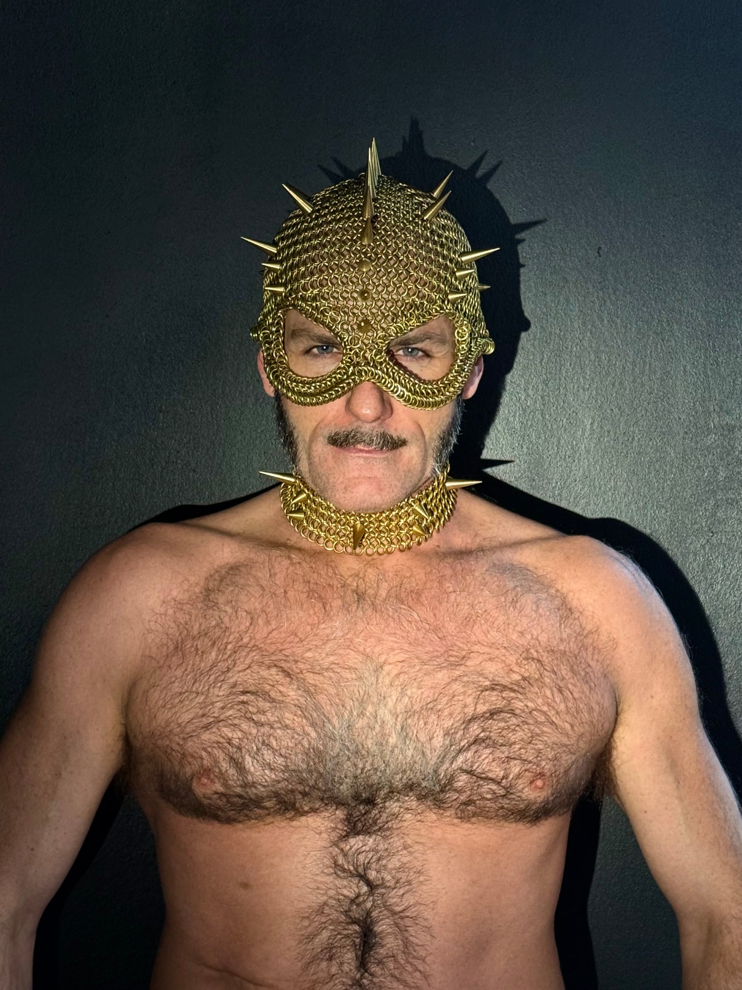 Morningstar | Chainmail Executioner’s Mask | with Spikes