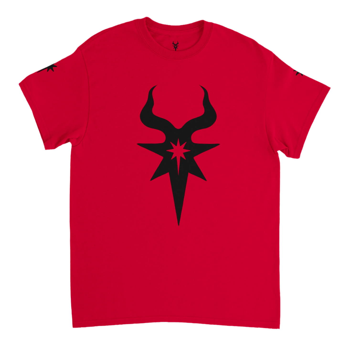 Morningstar | Heavyweight Unisex Crewneck T-shirt | Black front Logo