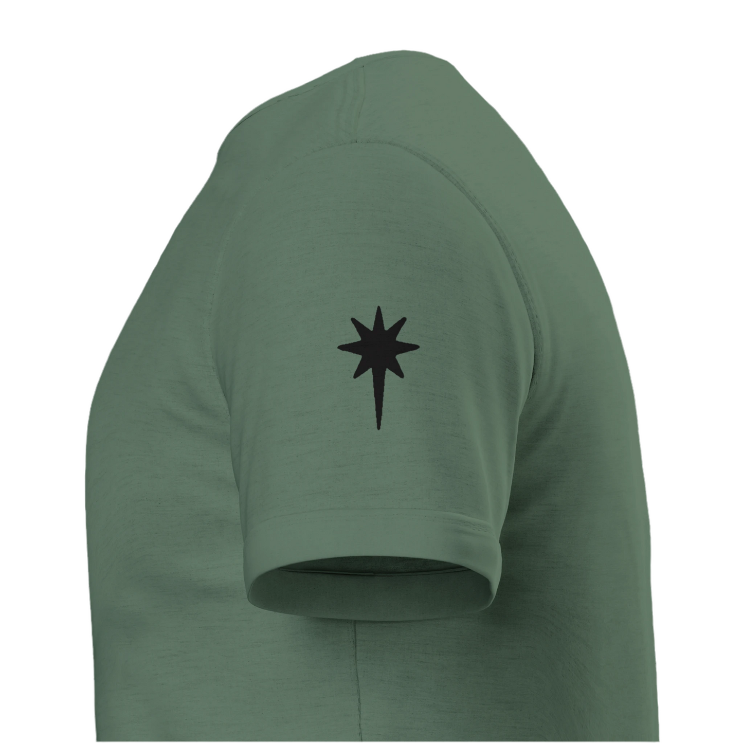 Morningstar | Heavyweight Unisex Crewneck T-shirt | Black front Logo