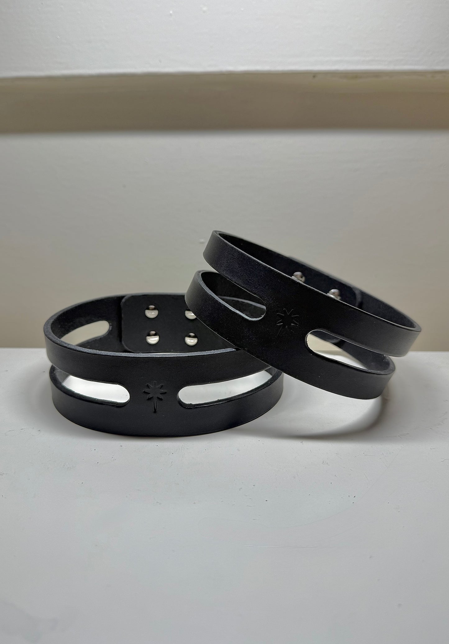 Morningstar | Leather Cutout Bicep Strap | Pair