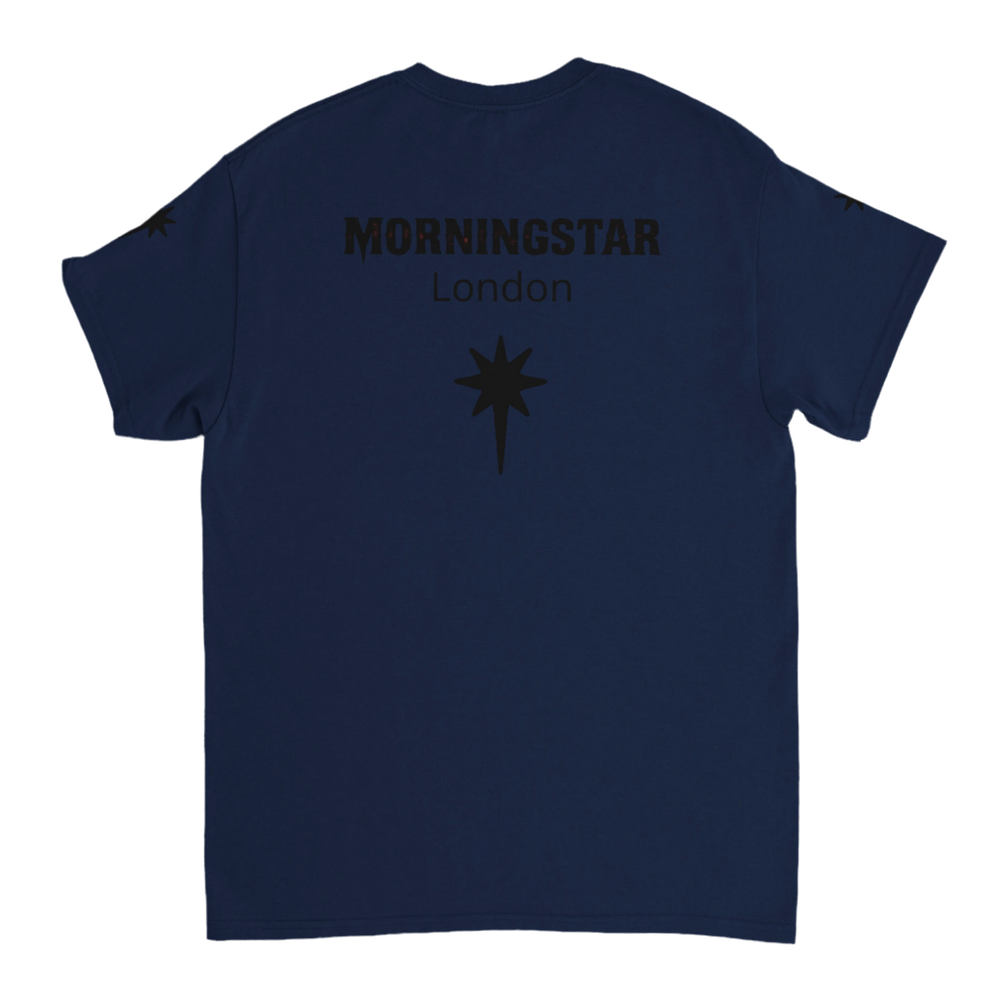 Morningstar | Heavyweight Unisex Crewneck T-shirt | Black Back Logo