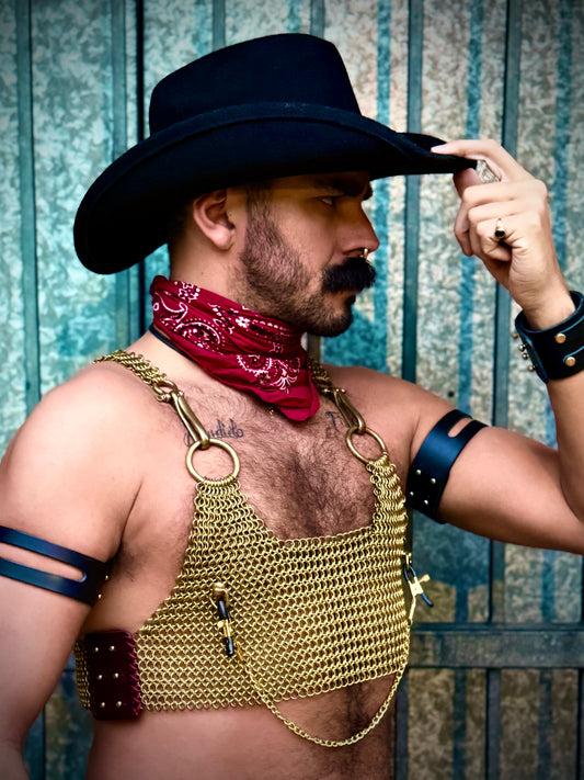 Morningstar | Chainmail Vest | W/ nipple clamps
