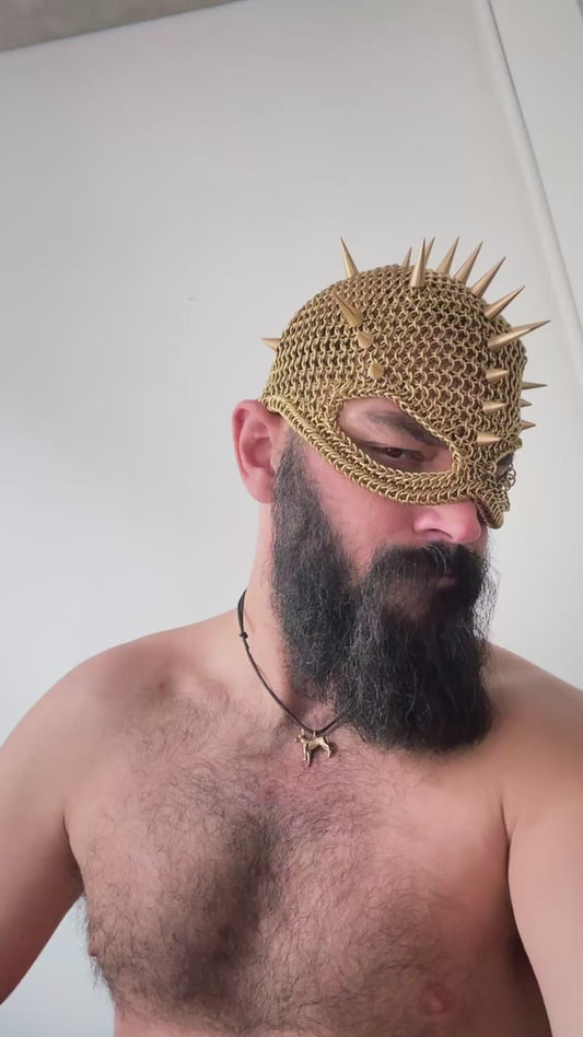 Morningstar | Chainmail Executioner’s Mask | with Spikes